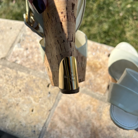 Louis Vuitton Wedge Buckle Strap Heels - Picture 5 of 11